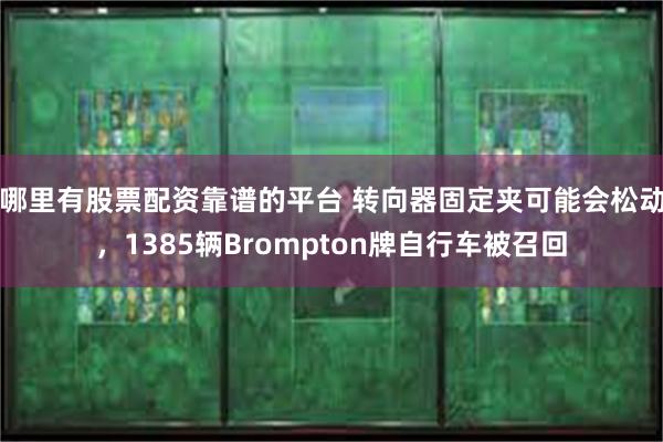 哪里有股票配资靠谱的平台 转向器固定夹可能会松动，1385辆Brompton牌自行车被召回