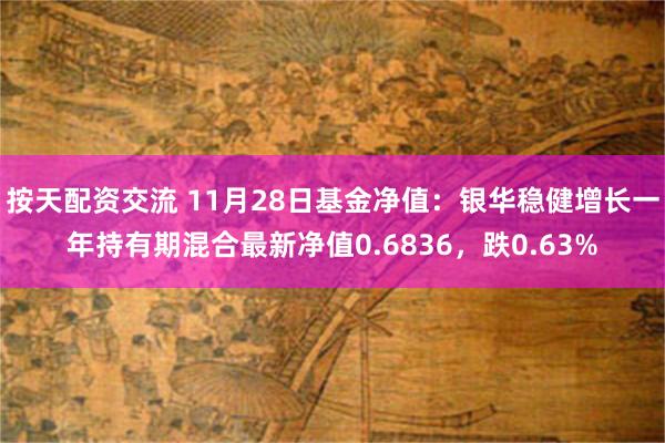 按天配资交流 11月28日基金净值：银华稳健增长一年持有期混合最新净值0.6836，跌0.63%