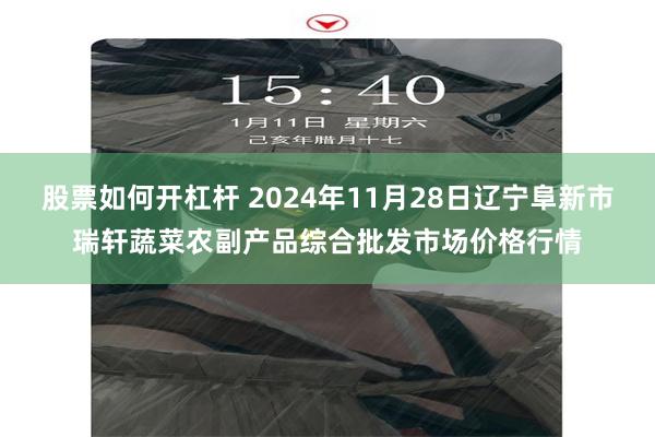 股票如何开杠杆 2024年11月28日辽宁阜新市瑞轩蔬菜农副产品综合批发市场价格行情